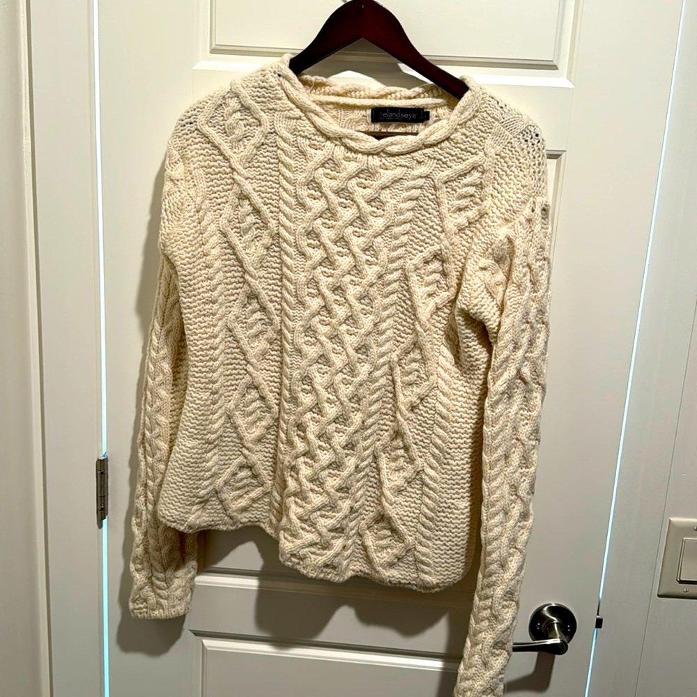 Wool Aran Sweater XL